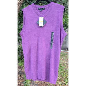 Tricots St. Raphael Men' s Orchid Purple Sweater Vest Small Acrylic